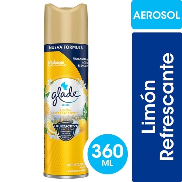 Aromatizante De Ambientes Glade Limón Refrescante En Aerosol 360ml #1