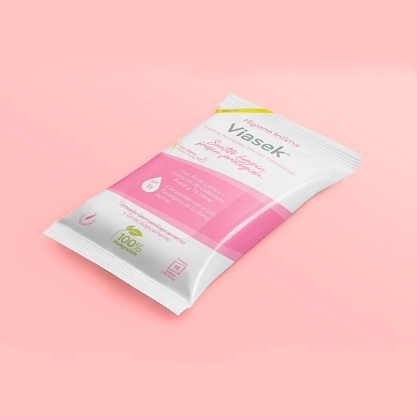 Viasek Toallitas Higiene Intima 16 Unidades alt