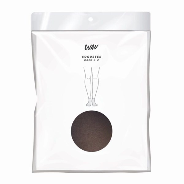 Media Soquetes Corto Wav Negro x 2 un #1