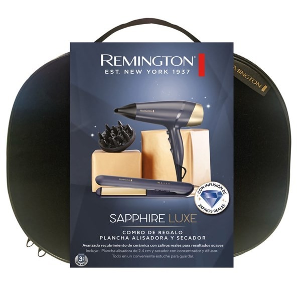 Set Secador Y Alisador Sapphire Luxe Remington 5805220 dsgp-a alt