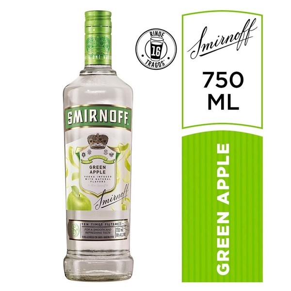 Vodka Smirnoff Green Apple 700 Ml #1