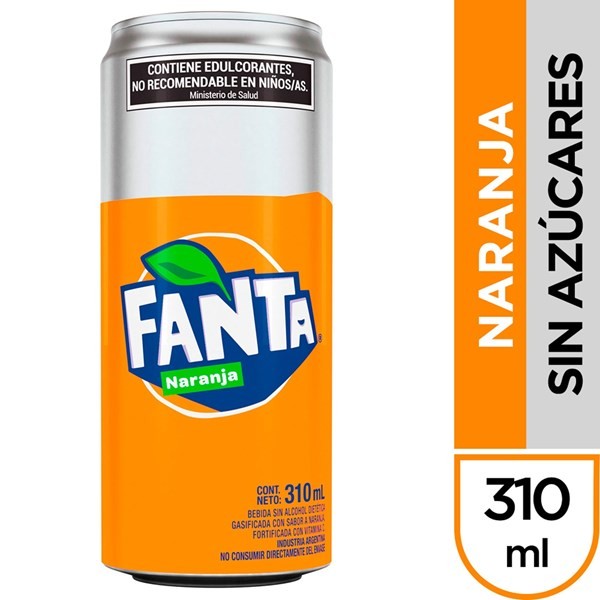 Gaseosa Fanta Naraja Zero Vitamina C Lata 310 cc. #1
