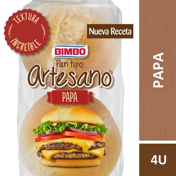 Pan Para Hamburguesa Artesano Bimbo de Papa x 240 g #1