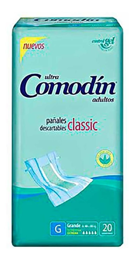 Comodin Pañal Adulto Clasico g (20 Unidades)