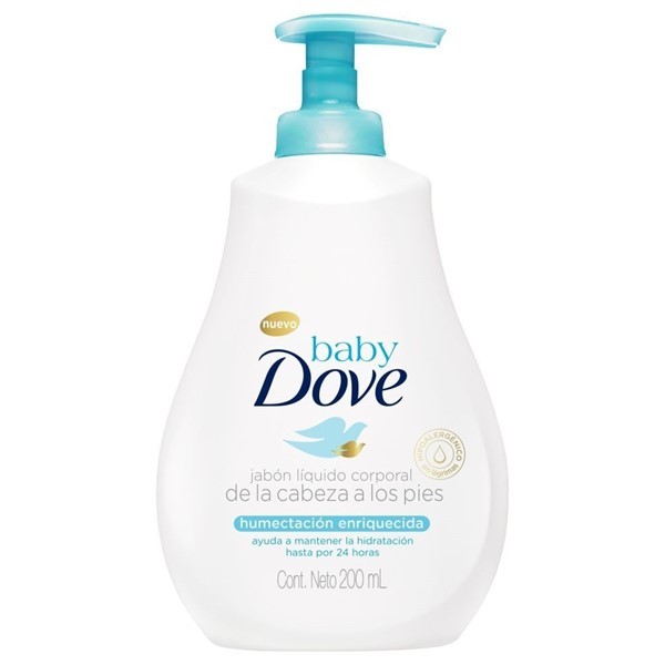 Dove Baby Jabón Líquido Humectación Enriquecida 200 ml