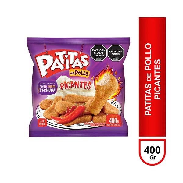 Bocaditos de Pollo Patitas Sabor Picante Dp 400 grs #1