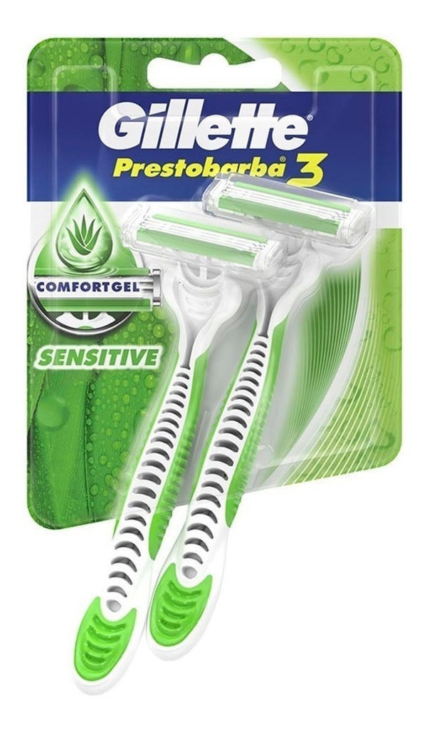 Máquinas Para Afeitar Gillette Prestobarba3 Sensitive Desechables x 2 un #1