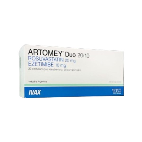 Teva Artomey Duo Rosuvastatina + Ezetimibe 20 / 10 x 60 Comp (30+30) #1