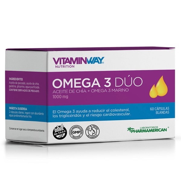 Vitamin Way Suplemento Dietario Omega 3 Duo (60 Cápsulas)
