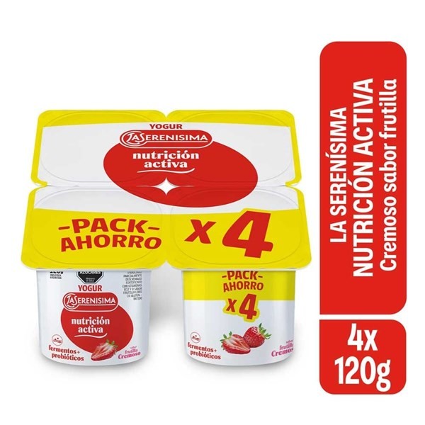 Yogurt Firme Frutilla 480 g Nutrición Activa la Serenísima #1