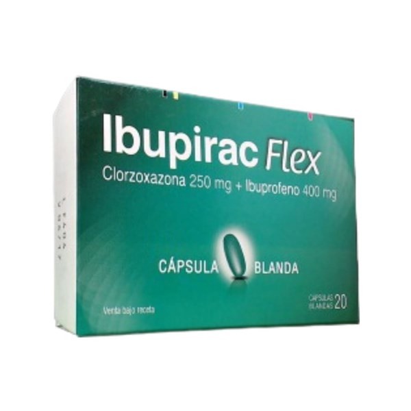 Pfizer Ibupirac Flex Capsulas Blandas Ibuprofeno + Clorzoxazona 400 Mg x 20 Cáps Blandas #1