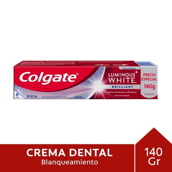Pasta Dental Colgate Luminous Blanqueadora 140 gr #1