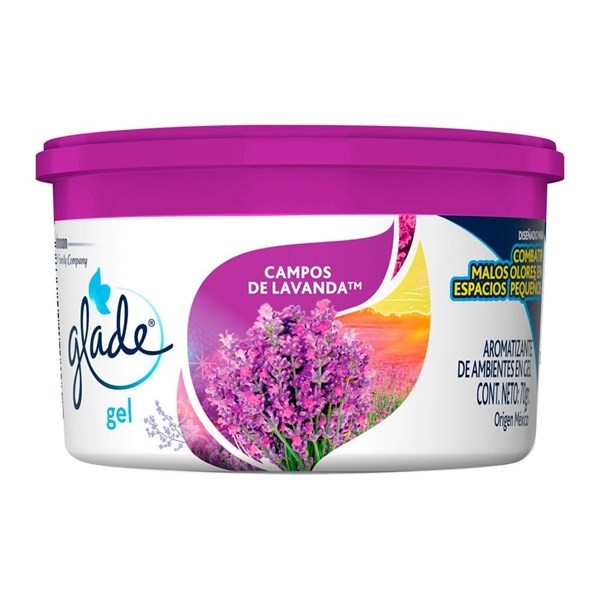 Aromatizante de Ambientes Glade Mini Gel Hogar Lavanda 70 gr