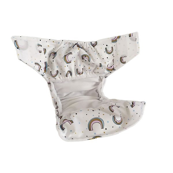 Pañal de Tela Baby Pelle Con Broches Arcoiris Cálidos Rn Talle Rn alt
