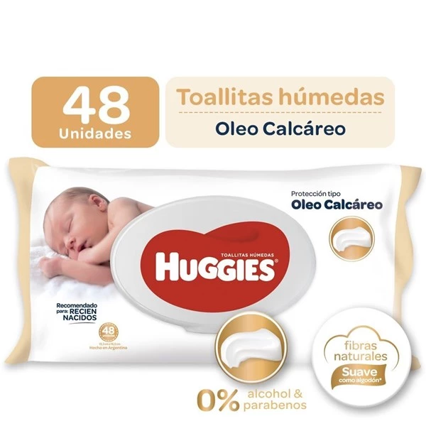 Huggies Toallas Húmedas Oleo Calcareo (48 Unidades)