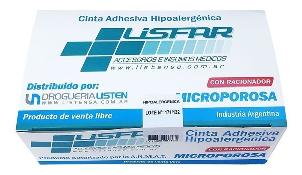 Lisfar Cinta Adhesiva Microporosa 125 .cm x 9 mts 24 Unidades #1