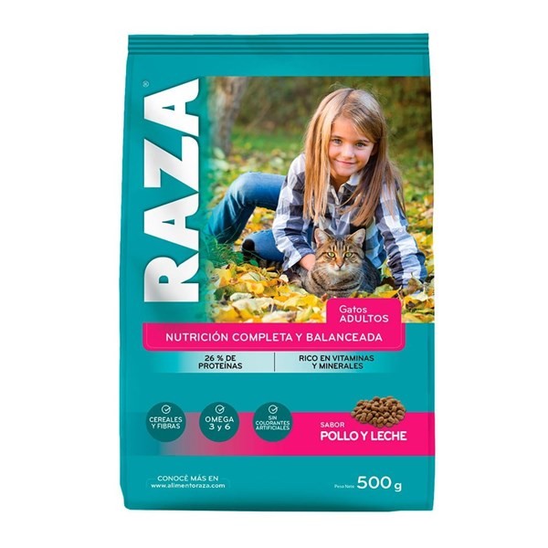 Alimento Para Gatos Adultos Raza Sabor Pollo Y Leche 500 G #1