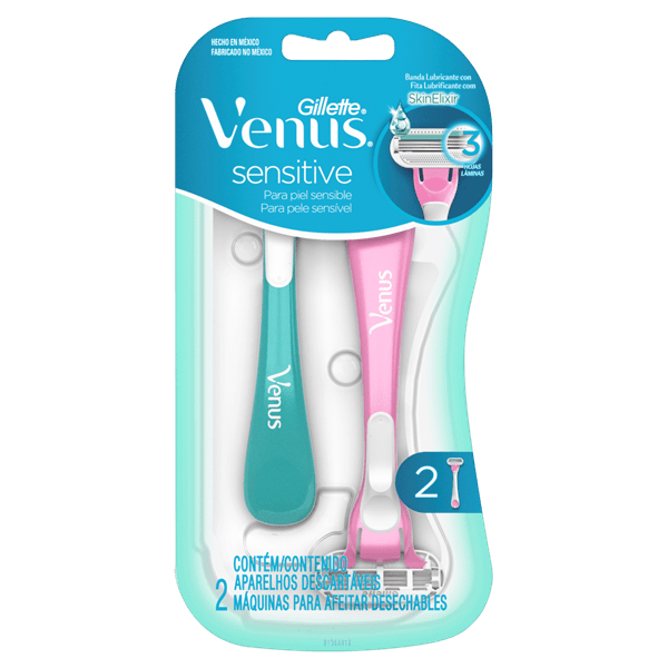 Gillette Máquina Para Afeitar Descartable Venus Sensitive (2 Unidades) #1