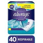 Protectores Diarios Always Respirable x 40 un #4