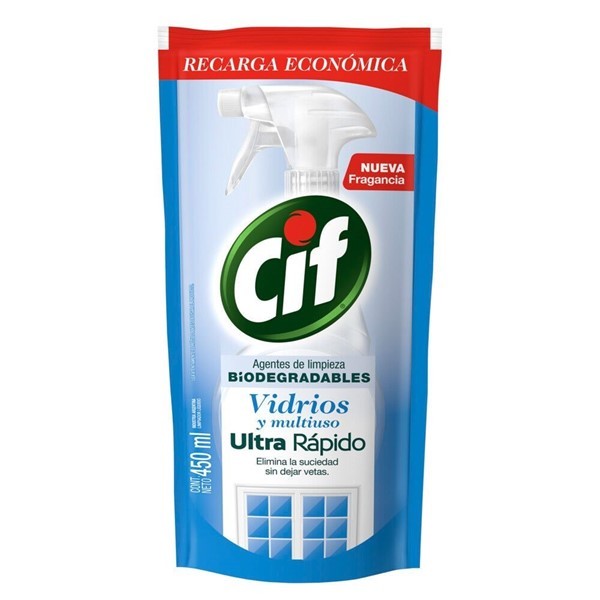 Cif Limpiador Líquido De Vidrios Repuesto Económico 450 Ml alt