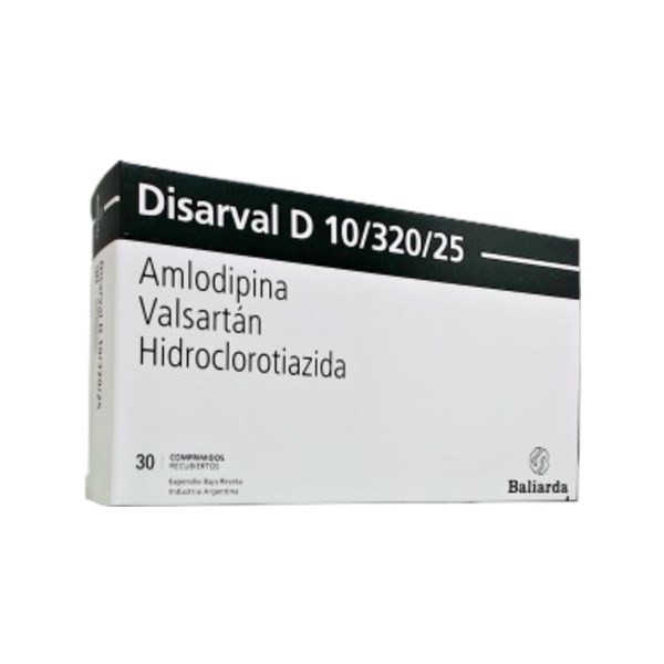 Baliarda Disarval D Valsartán + Hidroclorotiazida + Amlodipina 320-25-10 Mg x 30 Comp #1