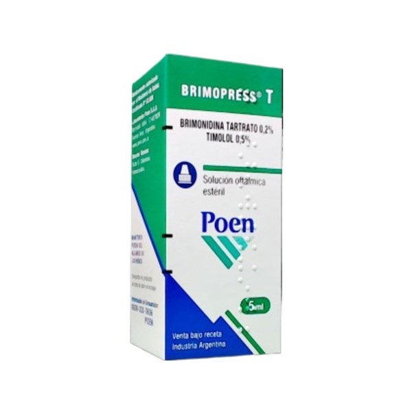 Poen Brimopress T Brimonidina + Timolol Solución Oftálmica x 5 ml