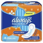 Always Toallas Higiénicas Seca Protección Plus Sin Alas 8U Unico #1