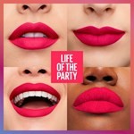 Labial Líquido SuperStay Matte Ink Tono Life Of The Party Birthday Collection Maybelline #5