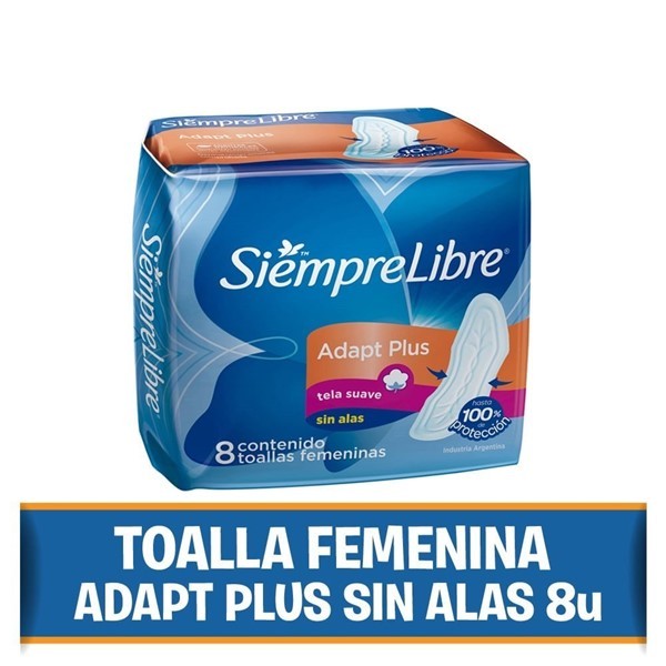Siempre Libre Toallas Femeninas Adapt Plus Suave Sin Alas #1