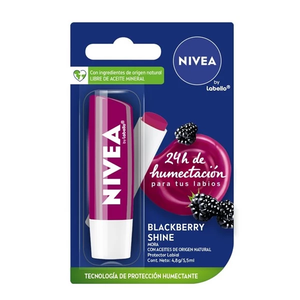 Protección Labial Nivea Blackberry Shine x 4,8 g
