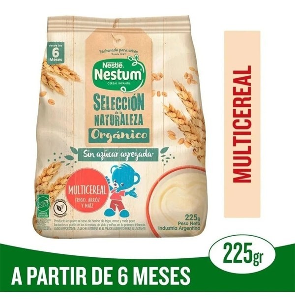 Nestum® Cereal Infantil Orgánico Sabor Multicereal Sin Azúca