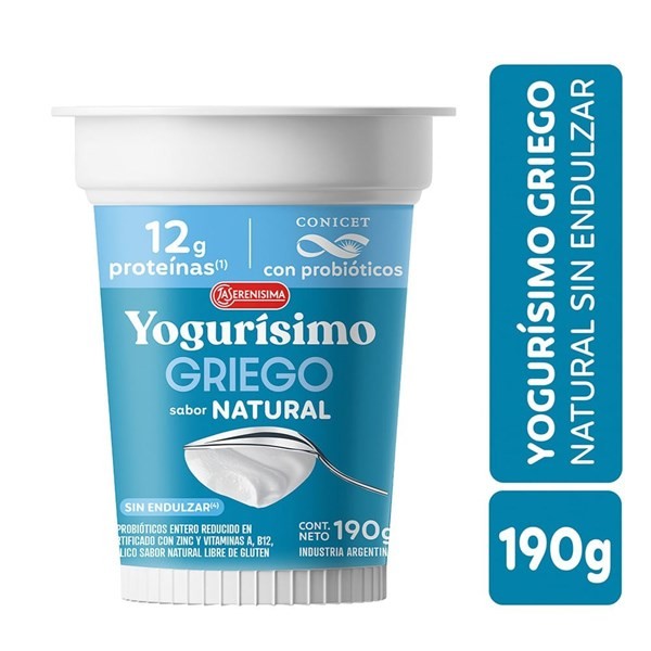 Yogur Griego Firme Natural x 190 grs Yogurisimo #1