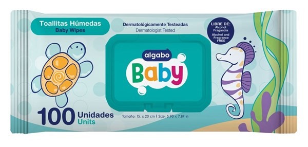 Algabo Toallitas Humedas Con Tapa (100 Unidades) #1