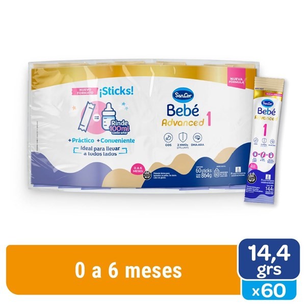 Sancor Bebé 1 Advanced - Bolsa x 60 Sticks alt