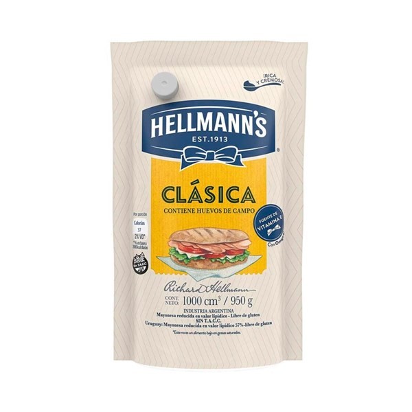 Mayonesa Hellmann's Clasica Doypack 950 g #1