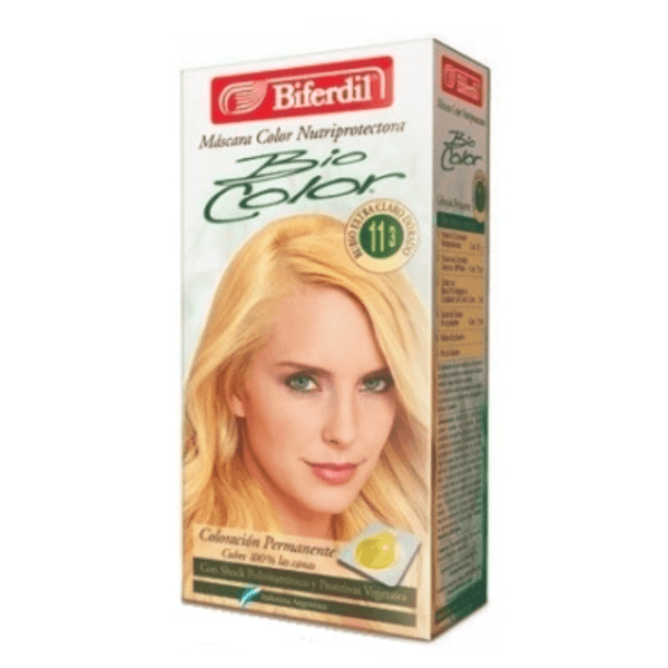 Biferdil Kit Coloración Permanente en Máscara Biocolor N°11.3 Rubio Extraclaro Dorado #1