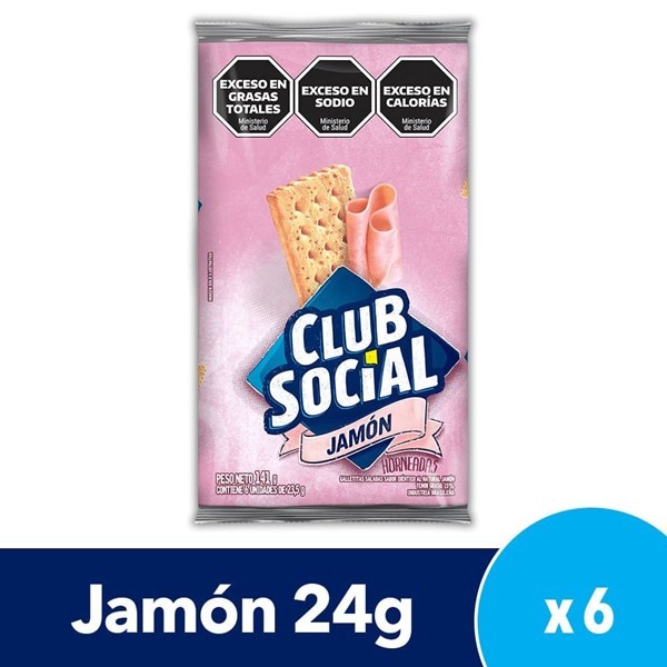 Galletitas Crackers Club Social Jamón 6 X 23.5 G. #1