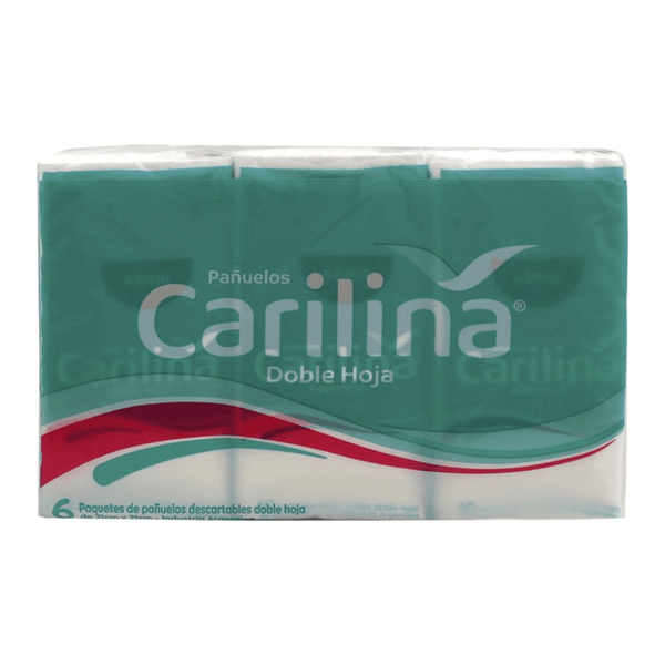 Carilina Pañuelos Descartables Doble Hoja 6 x 10 Unidades #1