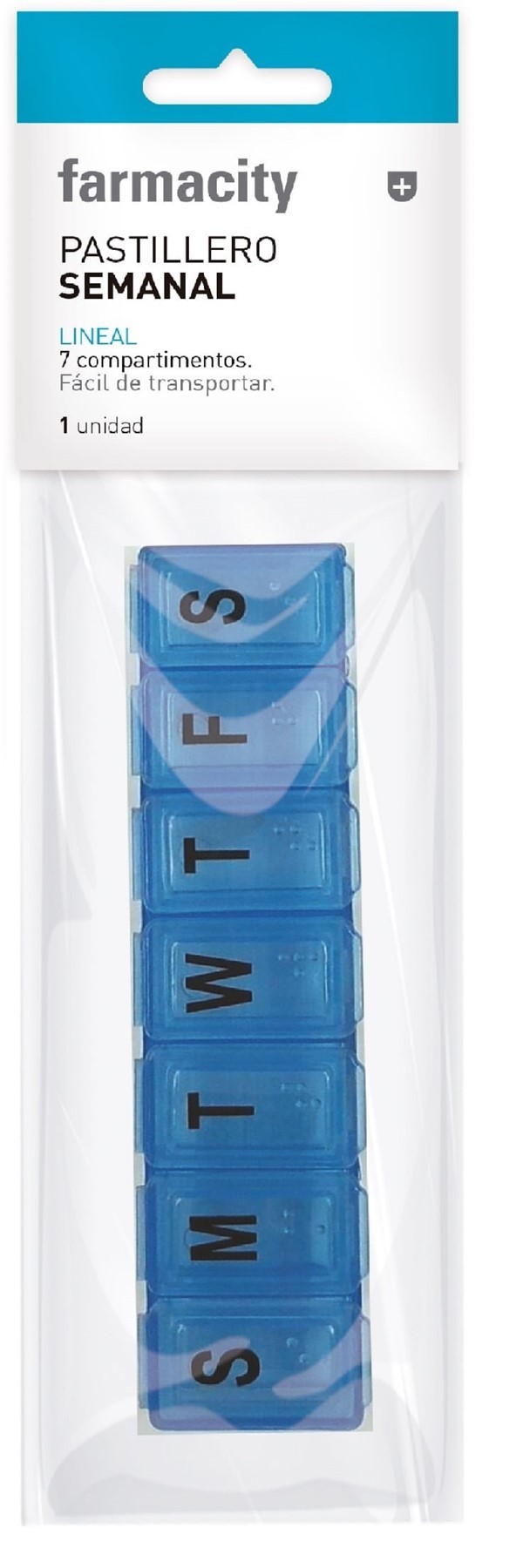 Pastillero Semanal Farmacity Lineal x 11,5 Cm #1
