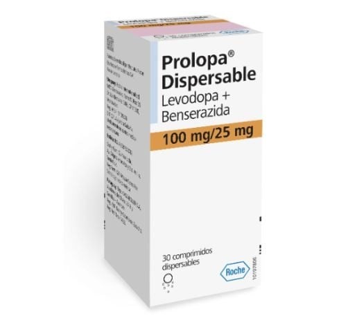 Prolopa Dispersable 100 mg/25 mg | 30 comprimidos | Levodopa + benserazida.
 #1