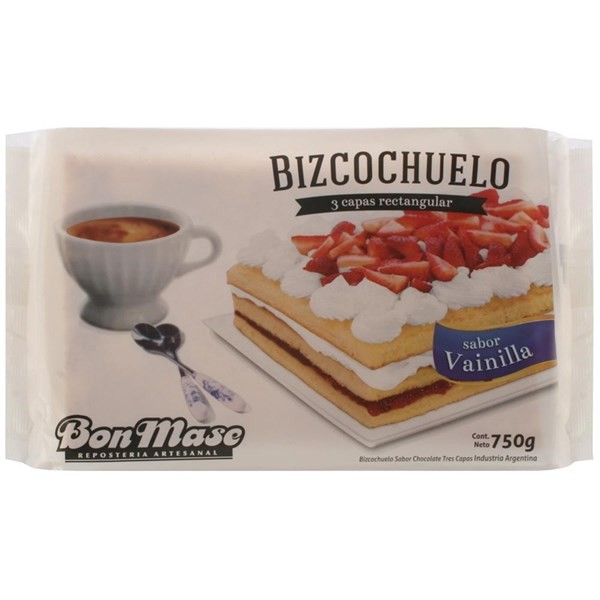 Bizcochuelo Bon Mase Vainilla 3 Capas 750 Gr alt