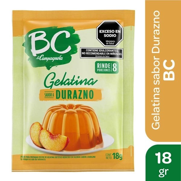 Gelatina Light Bc de Durazno 18 grs #1