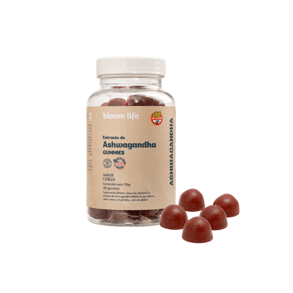 Bloom Life Gomitas Ashwagandha Veganas | 60 unidades | Sin Lactosa #1