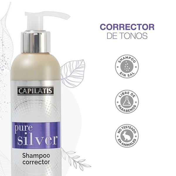 Capilatis Shampoo Corrector Pure Silver. Línea Puro Rubio 240 ml alt