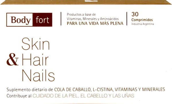 Suplemento Dietario Body Fort Skin Hair & Nails x 30 comp alt