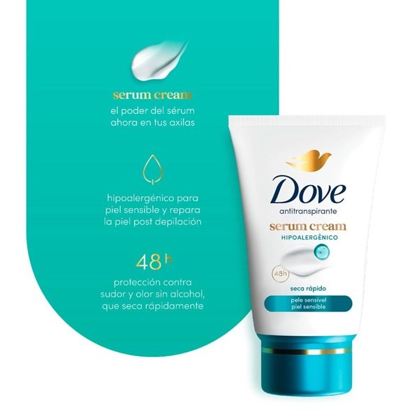Antitranspirante Dove Sérum Cream Piel Sensible x 50 g alt