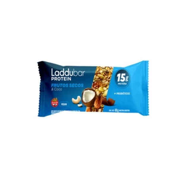 Barra de Cereal Laddubar Proteica Frutos Secos Y Coco x 60 g #1