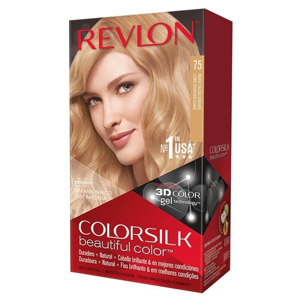 Revlon Kit de Coloracion Colorsilk 75 Rubio Calido Dorado #1