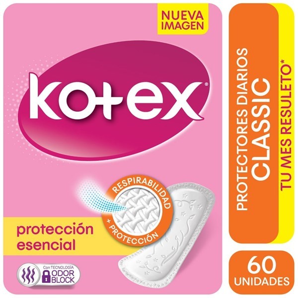 Kotex Protector Diario Esencial (60 Unidades) alt