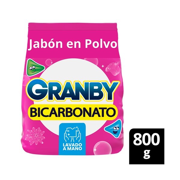 Jabón En Polvo Para Ropa Granby Lavado A Mano Rosa 800 G. #1